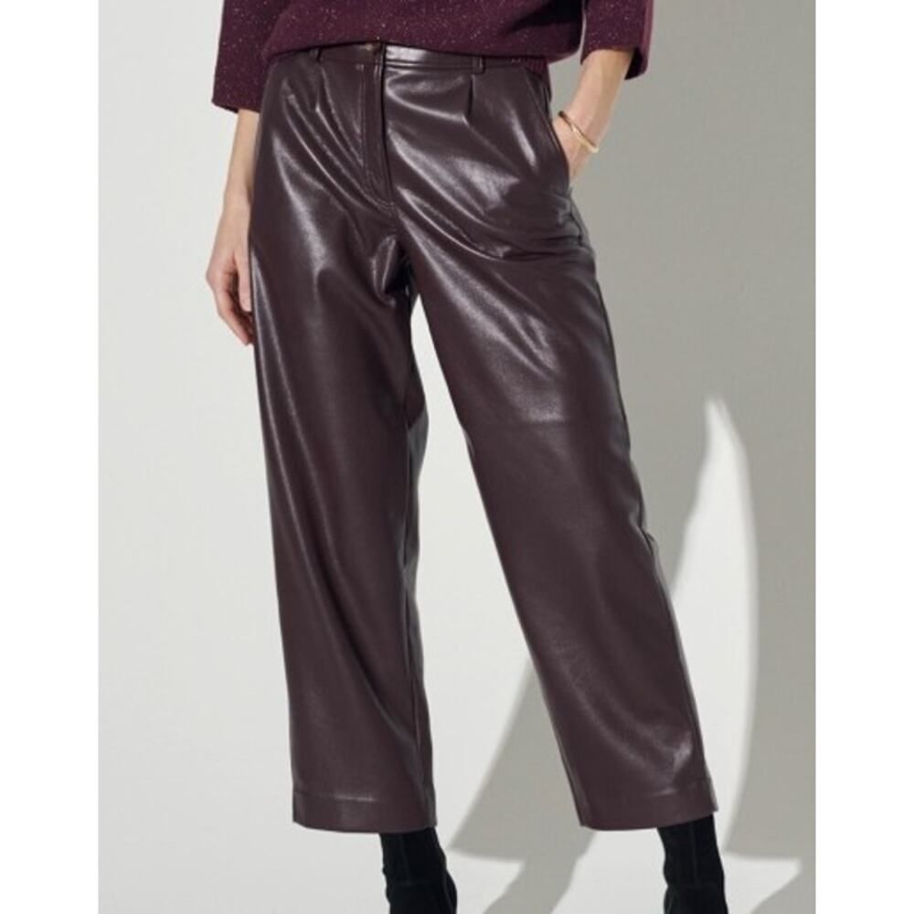 The Reset R Label Vegan Leather Pants in Plum Women’s Sz. S - Picture 2 of 7